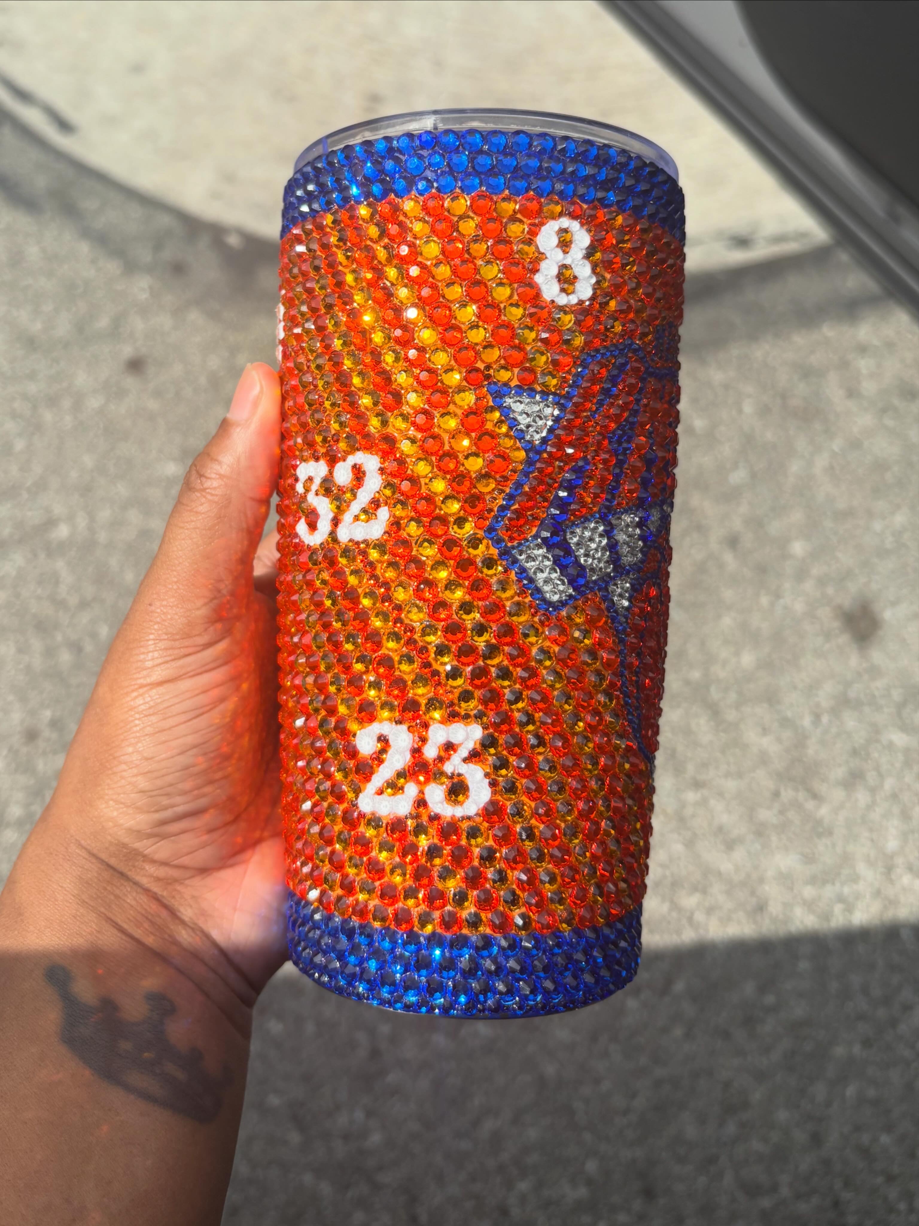 Custom Bedazzled NY Knicks 20oz Tumbler