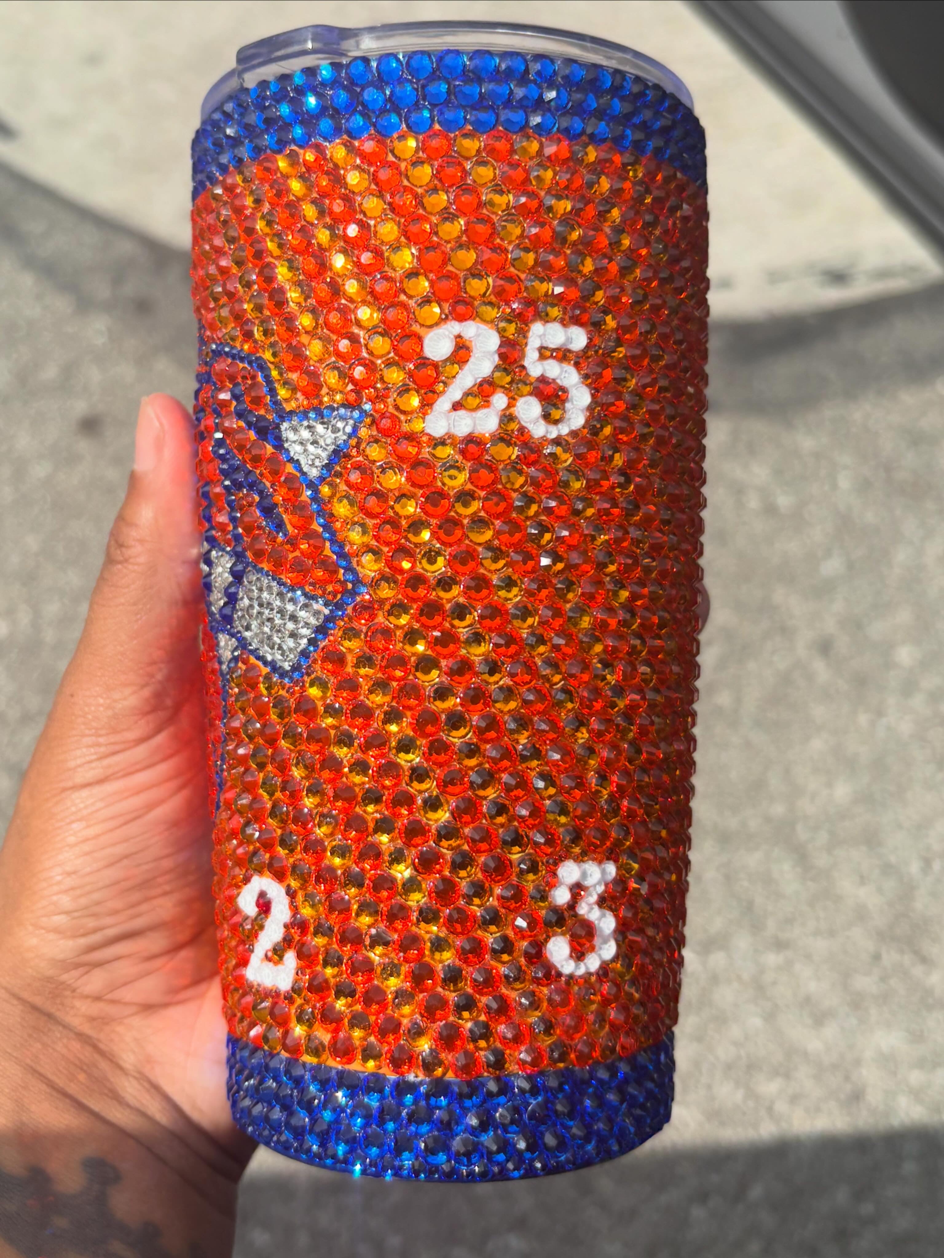 Custom Bedazzled NY Knicks 20oz Tumbler