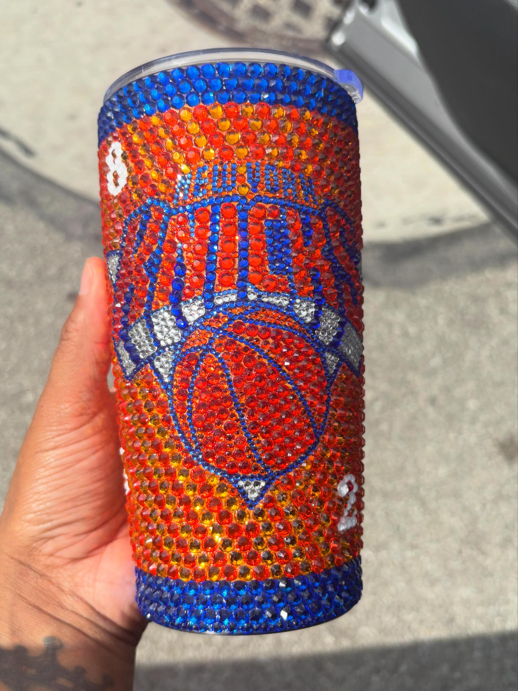 Custom Bedazzled NY Knicks 20oz Tumbler