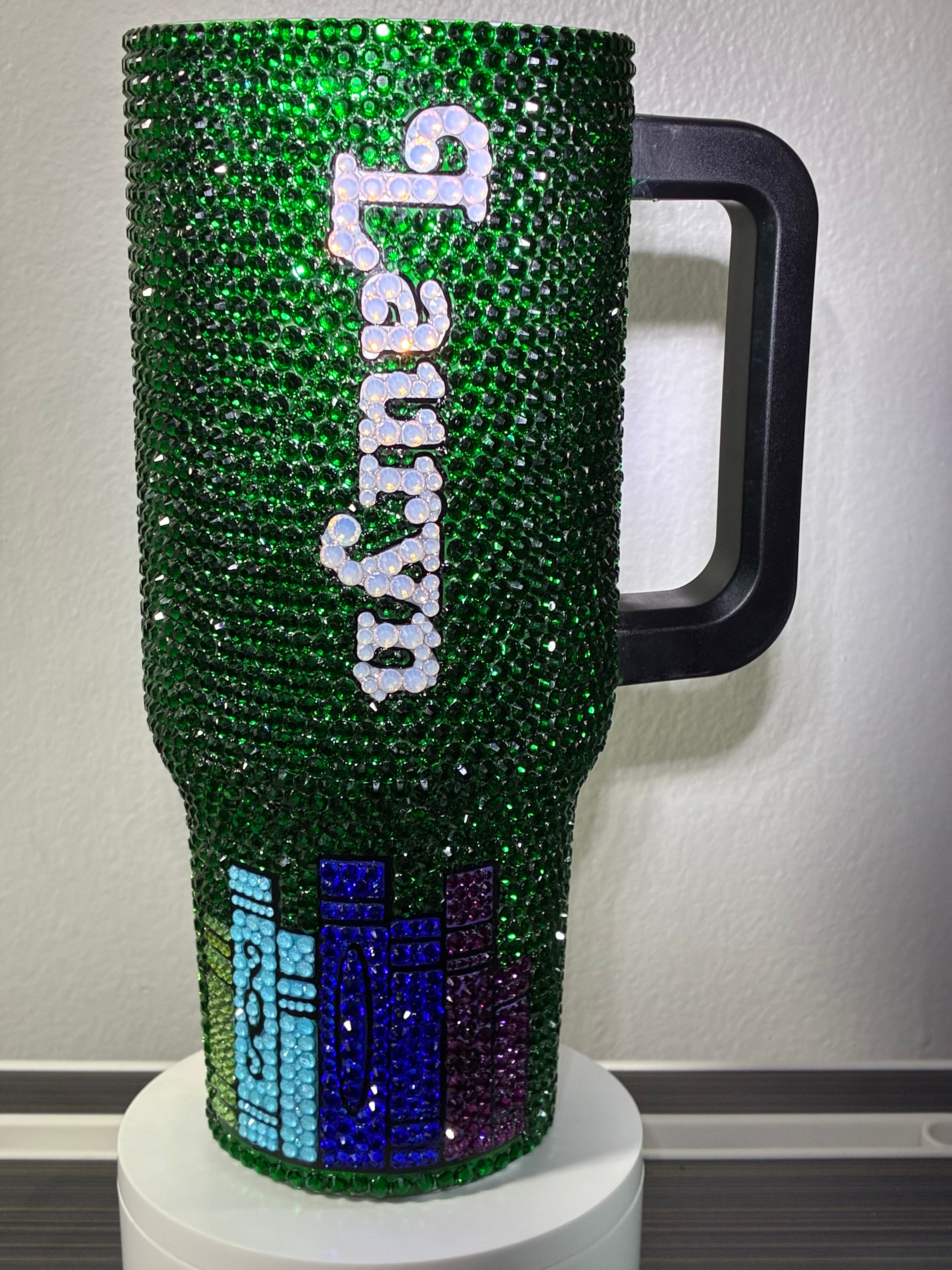 Custom Bedazzled 'Life is Better With Books' 40oz Tumbler