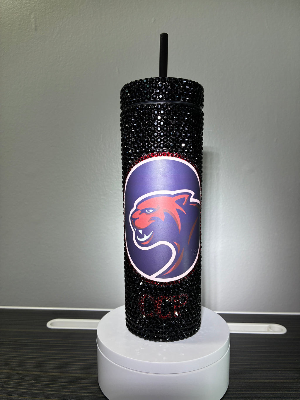 Custom Bedazzled Circle City Prep 16oz Plastic Tumbler