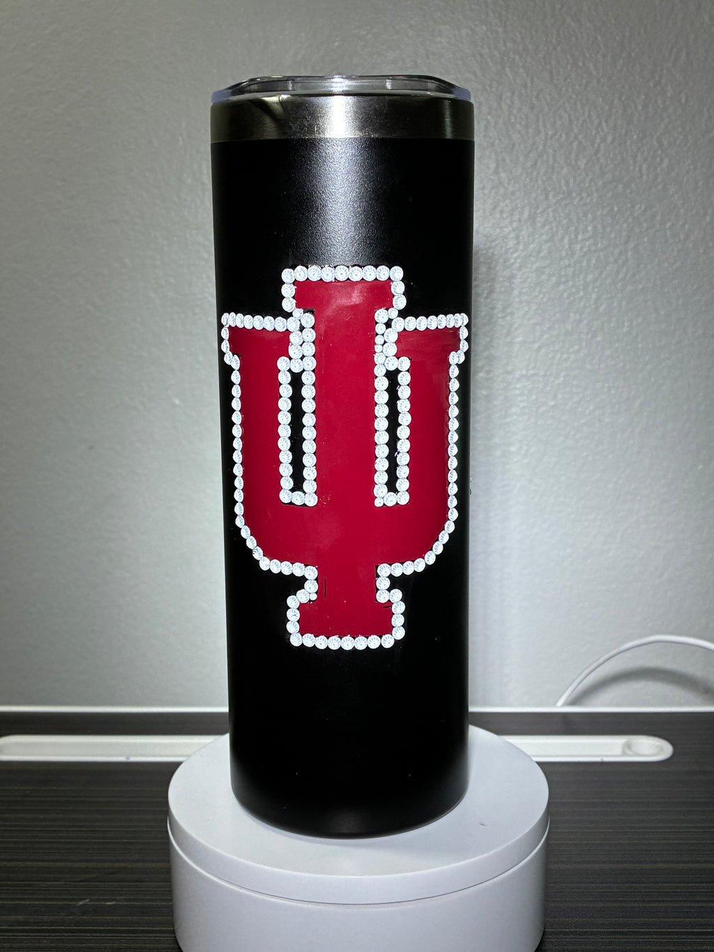 Custom Bedazzled Indiana University 20oz Tumbler