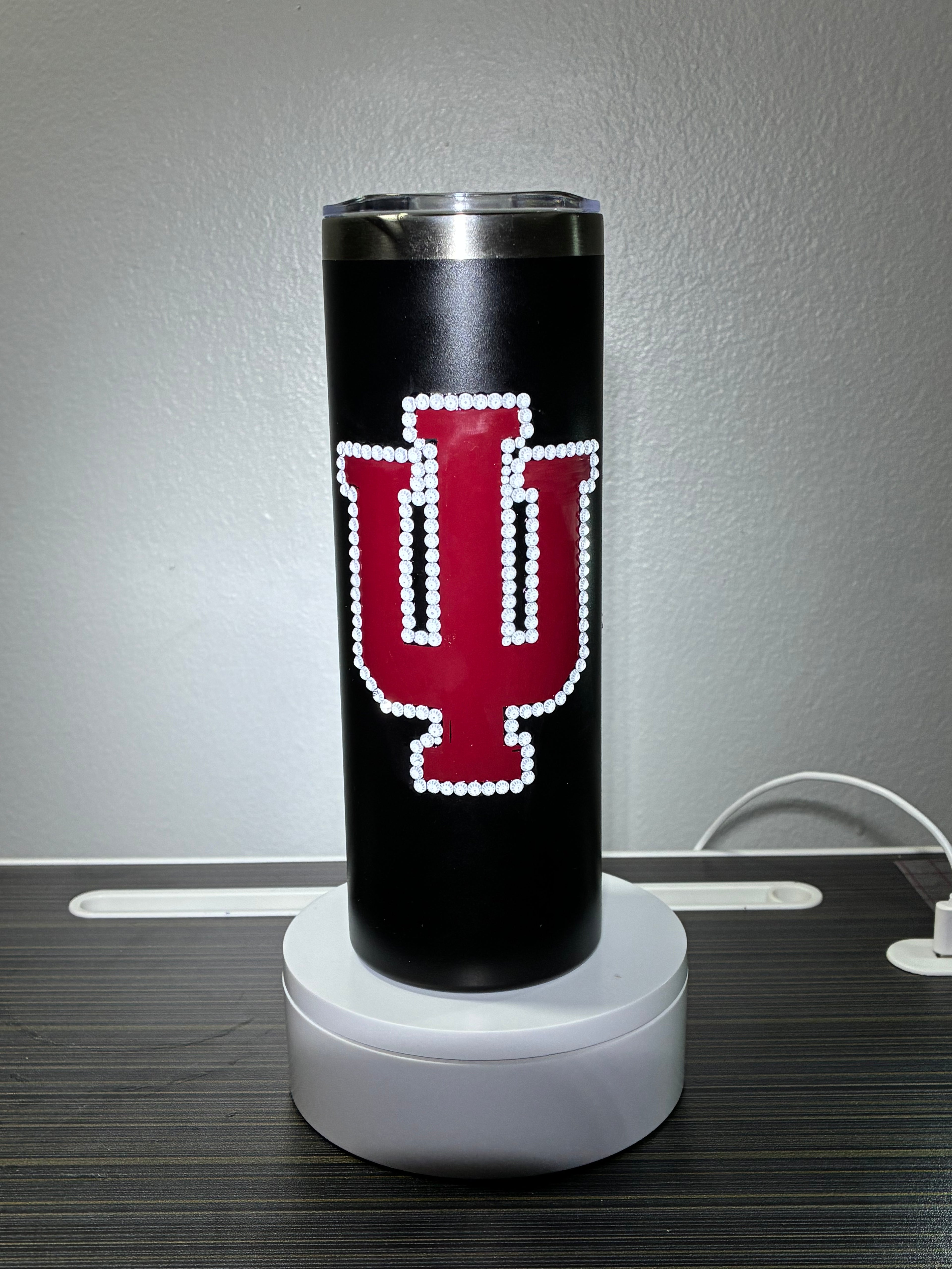 Custom Bedazzled Indiana University 20oz Tumbler