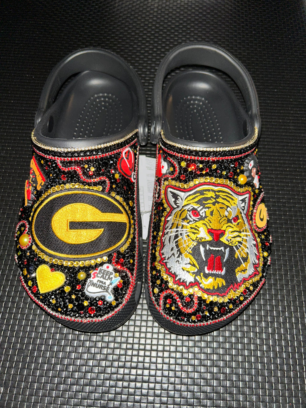 Custom Bedazzled College Crocs (Adult)