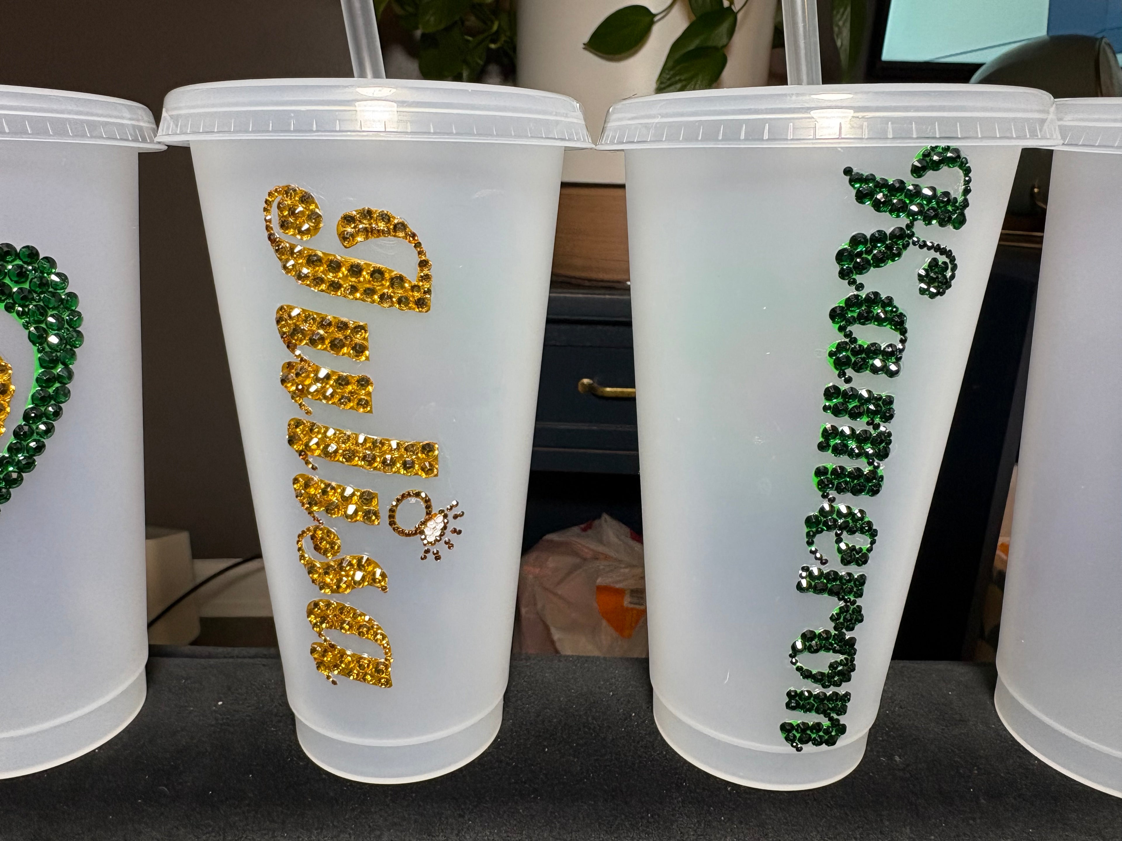 Custom Bedazzled Party Set — 24oz Plastic Tumblers (Set of 8)