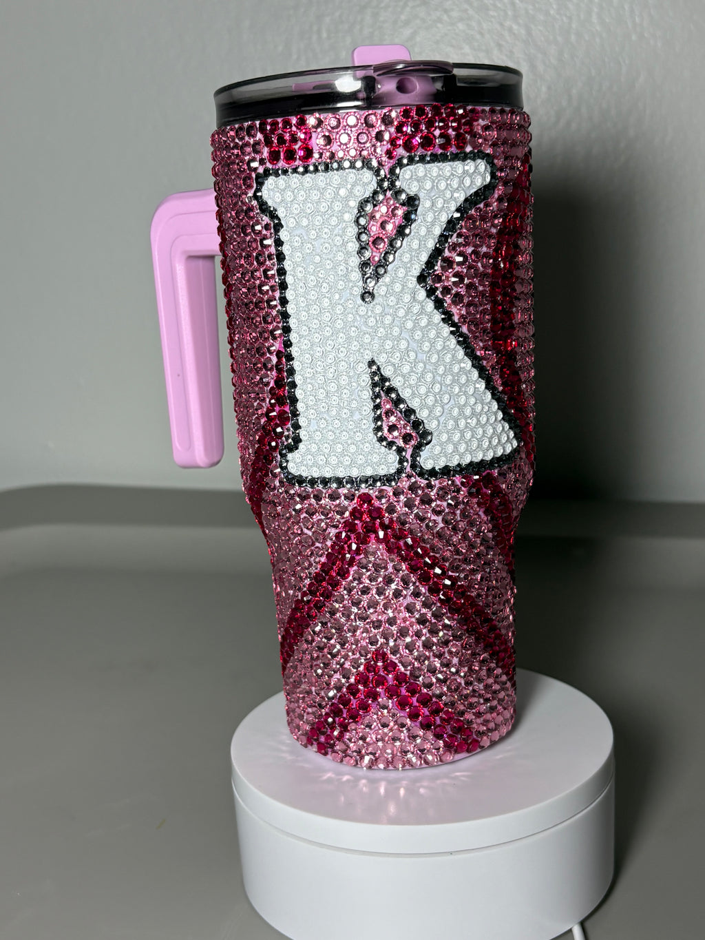Custom Fully Bedazzled 32oz Handle Tumbler
