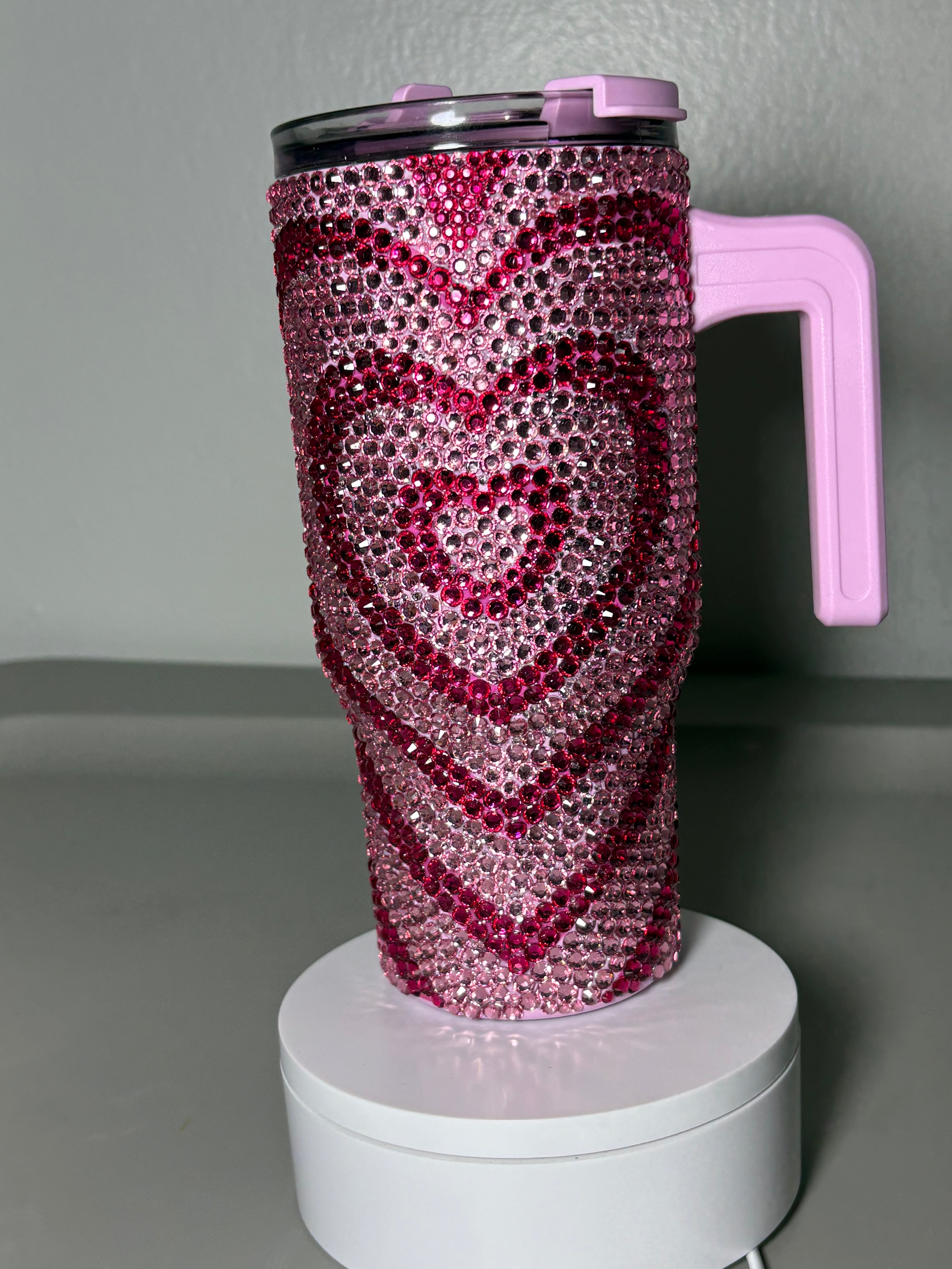 Custom Fully Bedazzled 32oz Handle Tumbler