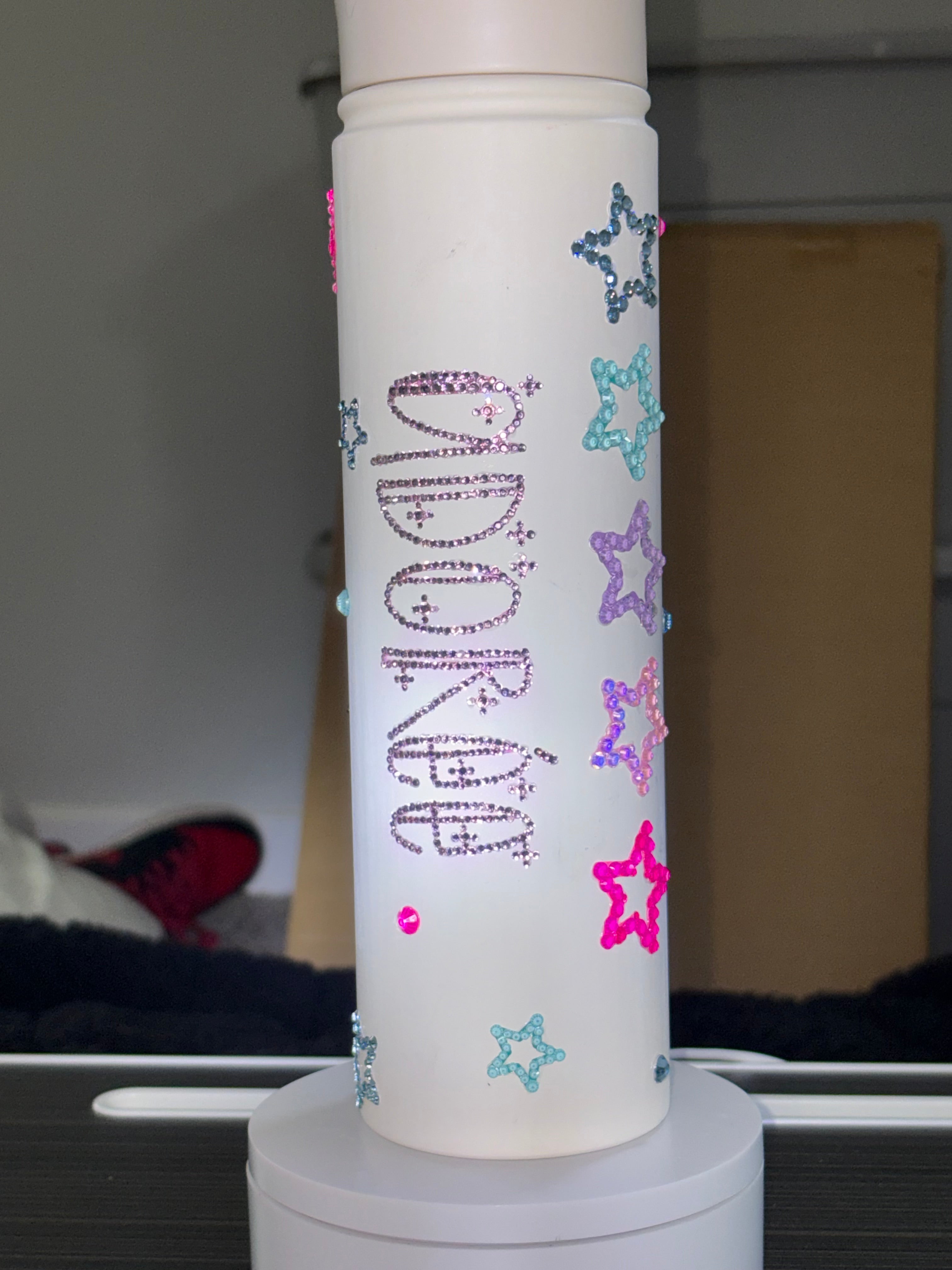 Custom Bedazzled Unicorn 25oz Dual-Lid Stainless Steel Tumbler