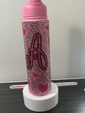 Custom Bedazzled 'Girly Girl' 25oz Dual-Lid Tumbler