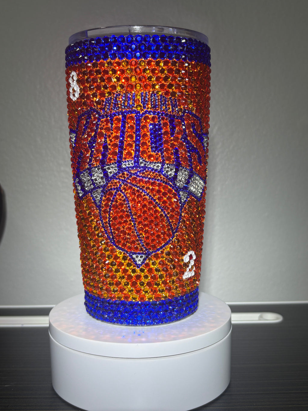 Custom Bedazzled NY Knicks 20oz Tumbler