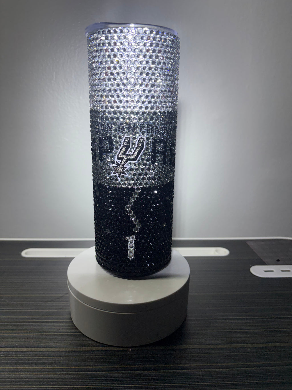 San Antonio Spurs Rhinestone Tumbler
